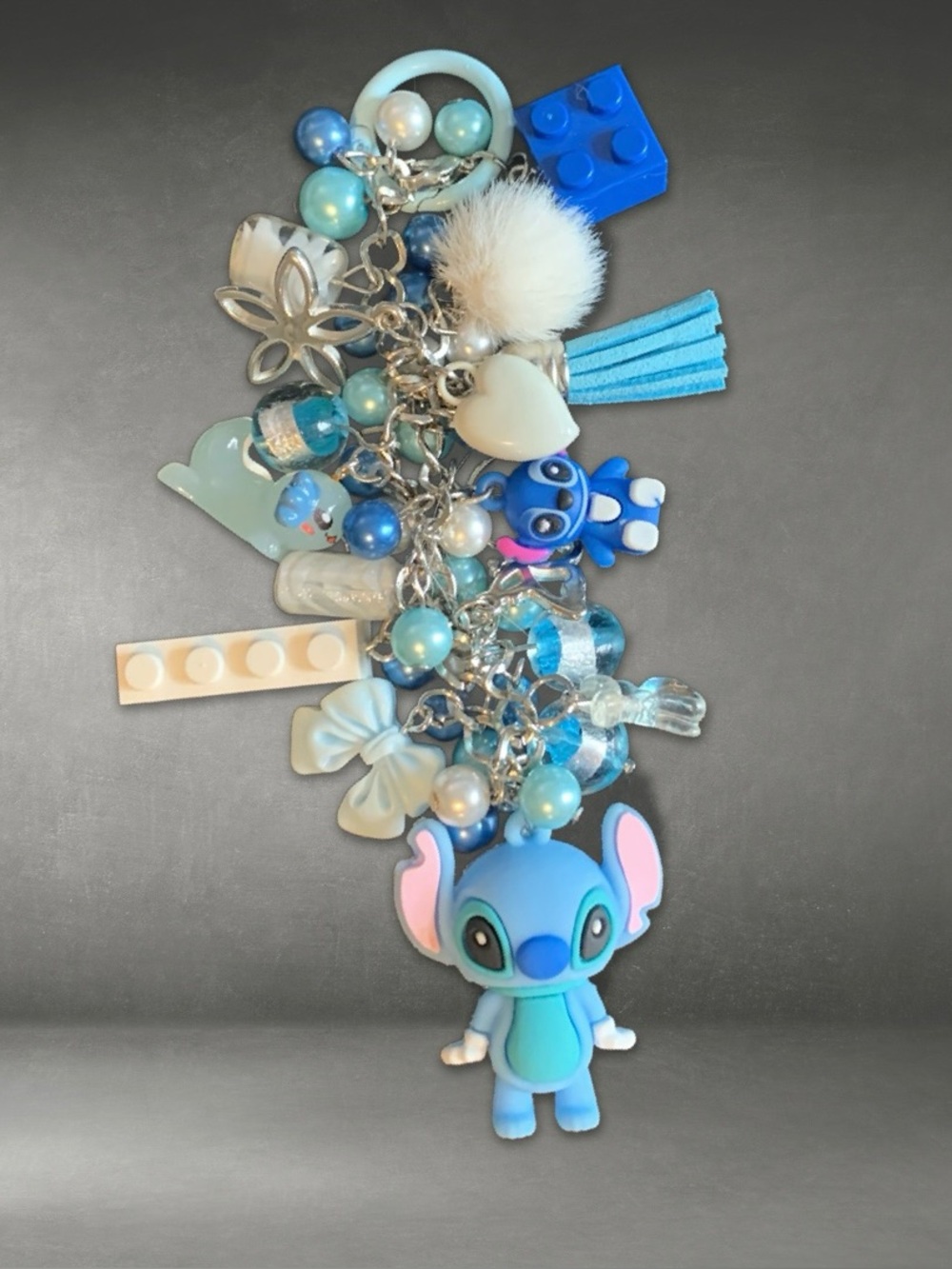 Blue Stitch Character Charm Keychain bag charm